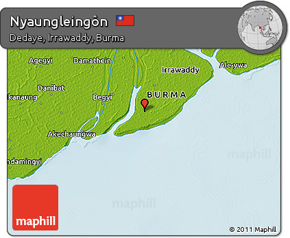 Physical 3D Map of Nyaungleingôn