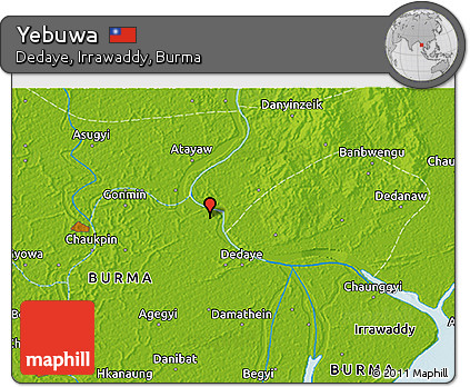 Physical 3D Map of Yebuwa