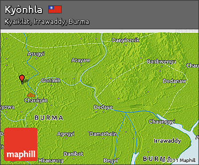 Physical 3D Map of Kyônhla