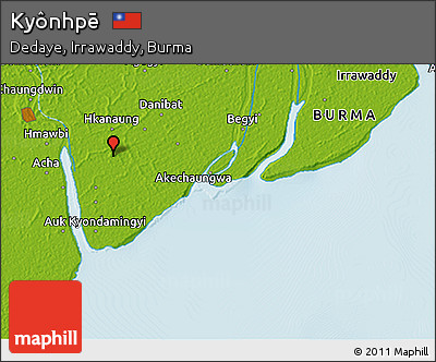 Physical 3D Map of Kyônhpē