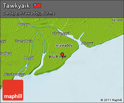 Physical 3D Map of Tawkyaik
