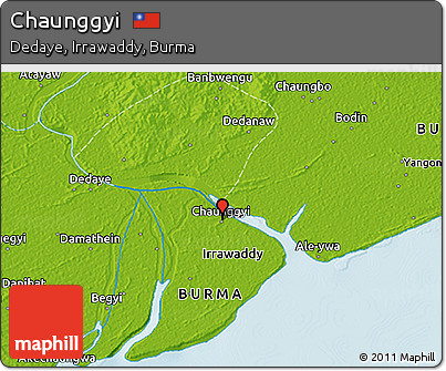 Physical 3D Map of Chaunggyi