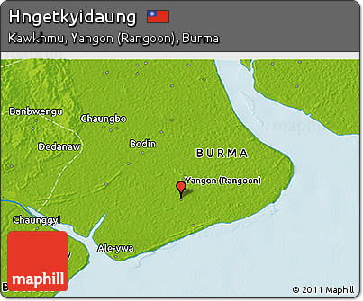 Physical 3D Map of Hngetkyidaung
