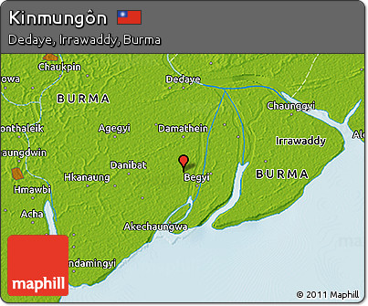 Physical 3D Map of Kinmungôn