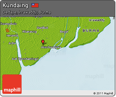 Physical 3D Map of Kundaing