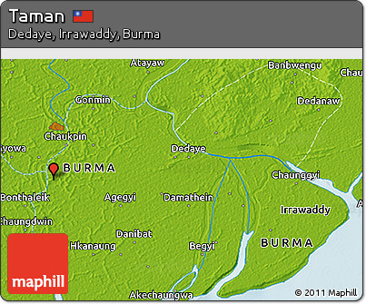Physical 3D Map of Taman