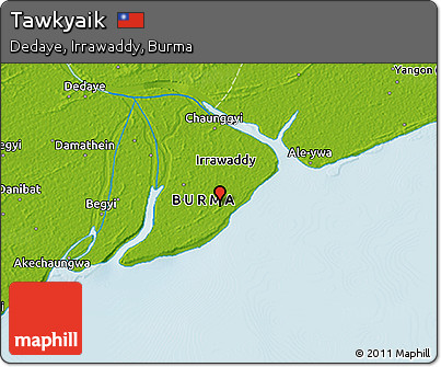 Physical 3D Map of Tawkyaik