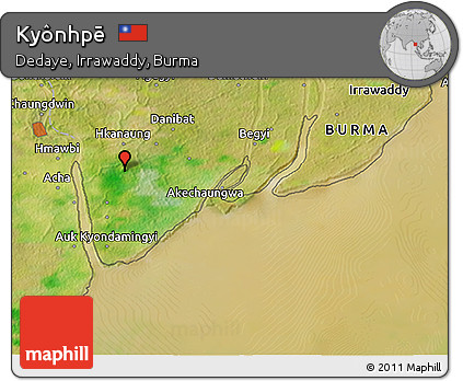 Satellite 3D Map of Kyônhpē