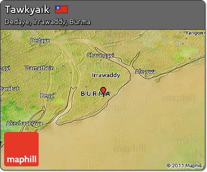 Satellite 3D Map of Tawkyaik