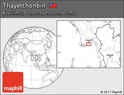 Blank Location Map of Thayetthonbin