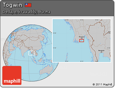 Gray Location Map of Togwin