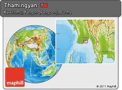 Physical Location Map of Thamingyan