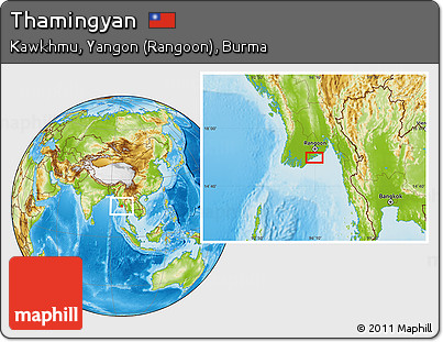 Physical Location Map of Thamingyan