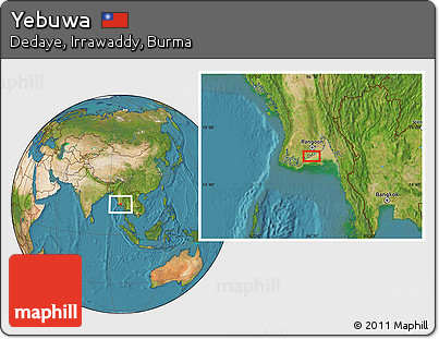Satellite Location Map of Yebuwa