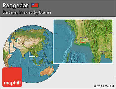 Satellite Location Map of Pangadat