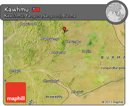 Satellite Map of Kawhmu