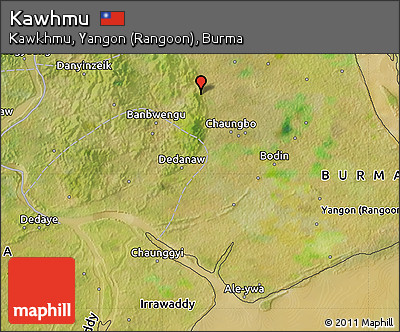 Satellite Map of Kawhmu