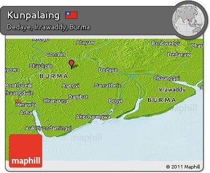 Physical Panoramic Map of Kunpalaing
