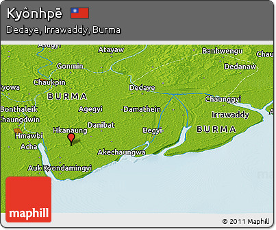 Physical Panoramic Map of Kyônhpē