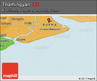 Political Panoramic Map of Thamingyan