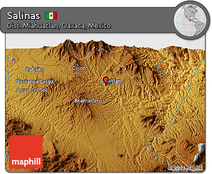 Physical 3D Map of Salinas