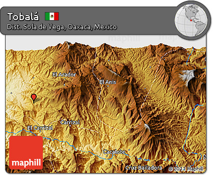 Physical 3D Map of Tobalá