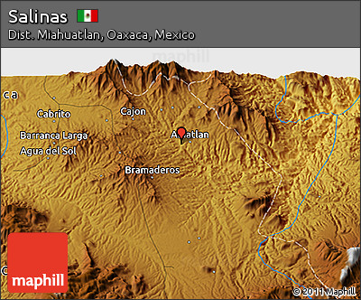 Physical 3D Map of Salinas