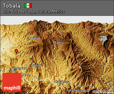 Physical 3D Map of Tobalá
