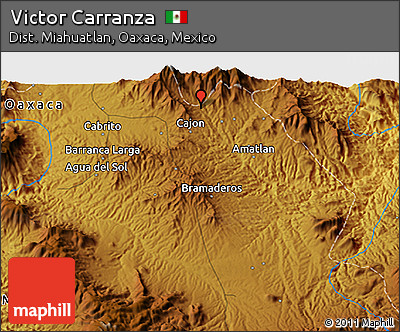 Physical 3D Map of Victor Carranza