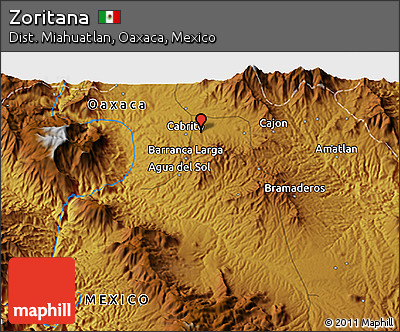 Physical 3D Map of Zoritana