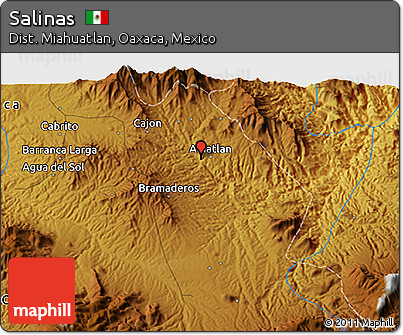 Physical 3D Map of Salinas