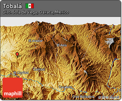 Physical 3D Map of Tobalá