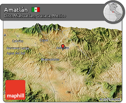 Satellite 3D Map of Amatlán