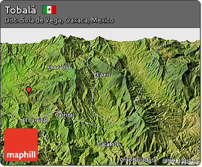 Satellite 3D Map of Tobalá