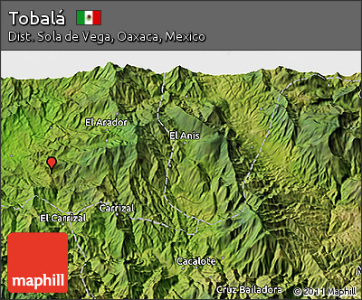 Satellite 3D Map of Tobalá