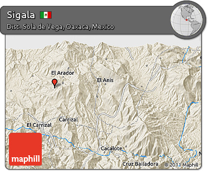 Shaded Relief 3D Map of Sigala