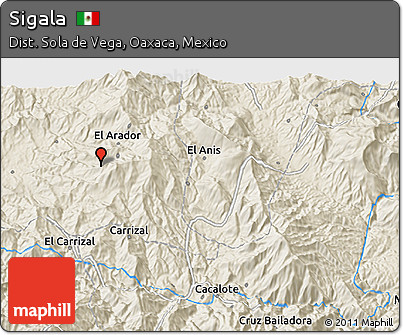 Shaded Relief 3D Map of Sigala
