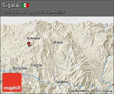 Shaded Relief 3D Map of Sigala