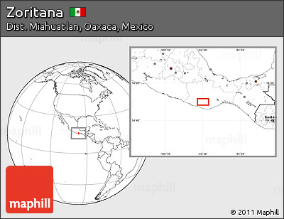 Blank Location Map of Zoritana