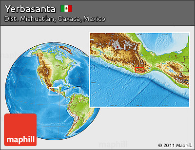 Physical Location Map of Yerbasanta
