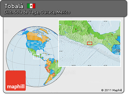 Political Location Map of Tobalá