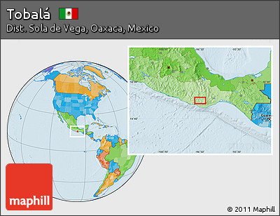 Political Location Map of Tobalá