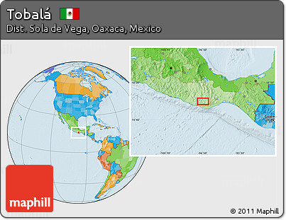 Political Location Map of Tobalá