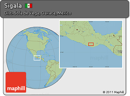 Savanna Style Location Map of Sigala