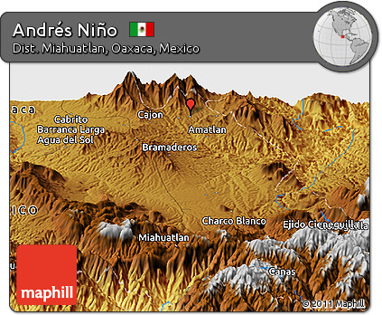 Physical Panoramic Map of Andrés Niño
