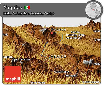 Physical Panoramic Map of Yugulus