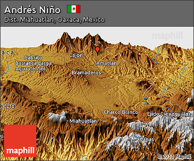 Physical Panoramic Map of Andrés Niño
