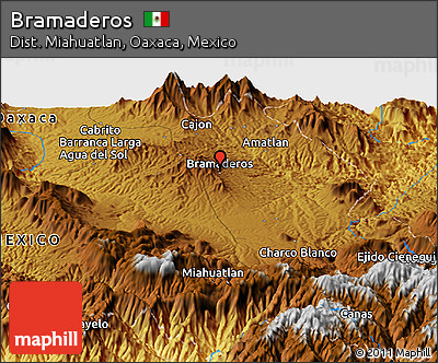 Physical Panoramic Map of Bramaderos