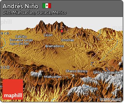 Physical Panoramic Map of Andrés Niño