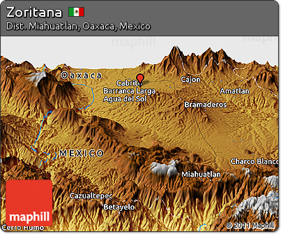 Physical Panoramic Map of Zoritana